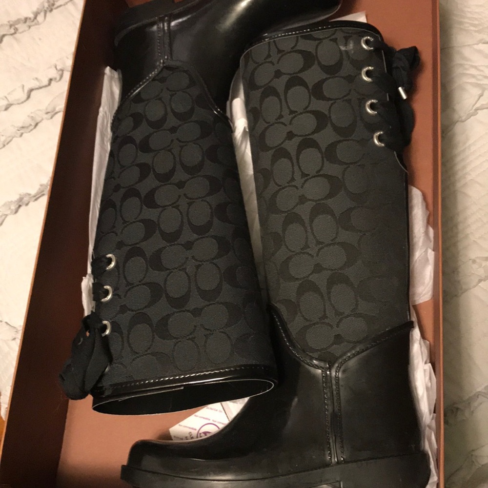 Coach rain boots